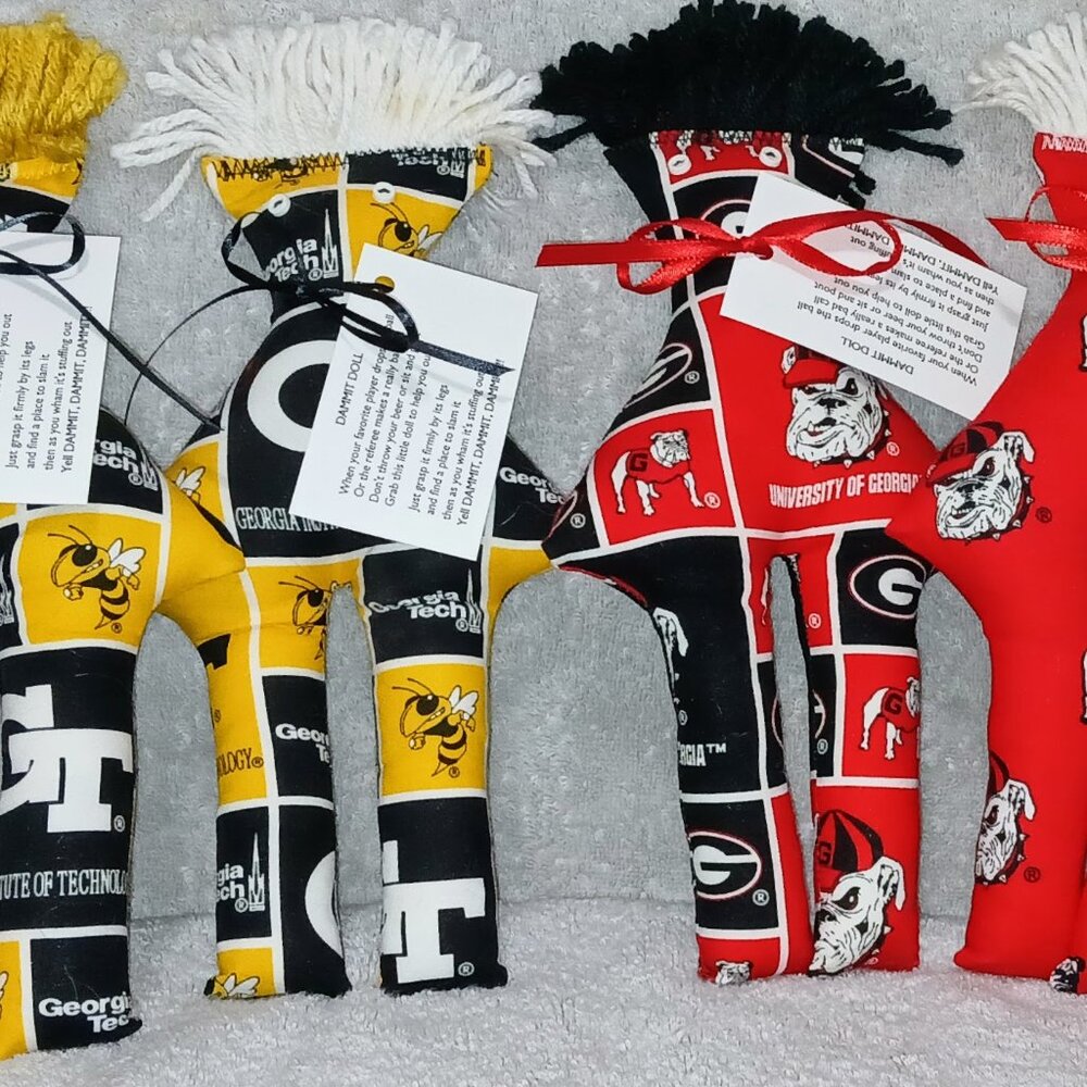 NCAA Collegiate UGA & GT Dammit Dolls Fan Collectibles $20 Each